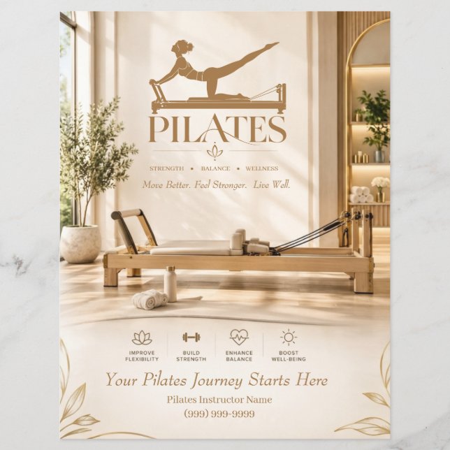 Panfleto de Pilates (Frente)