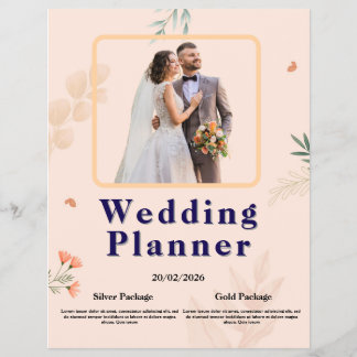 Panfleto de Planeador de Casamento Elegante | Desi