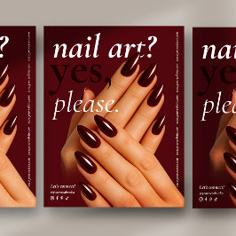 Panfleto de Salão de Beleza de Unhas Modernas
