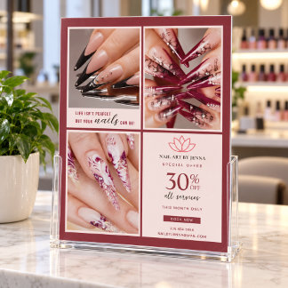 Panfleto de Salão de Unhas | Promoção de Arte de U