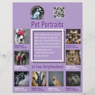 Panfleto de Sessão de Fotografia de Animais de Est