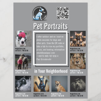 Panfleto de Sessão de Fotografia de Animais de Est