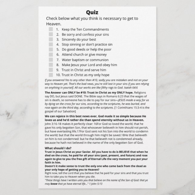 Panfleto de Teste de Bíblia Pesada (Verso)