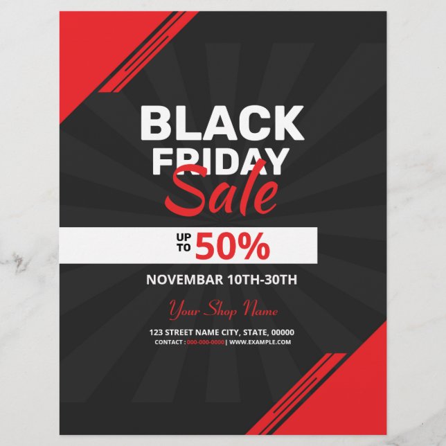 Panfleto de Venda Black Friday (Frente)