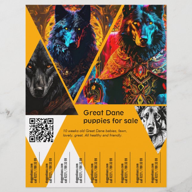 Panfleto de Venda de Filhotes (Frente)