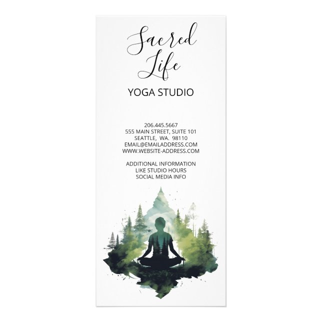 Panfleto Dentro do Silêncio | Meditação na Floresta (Verso)