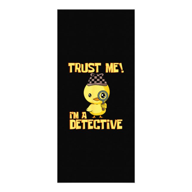 Panfleto Detetive Duck Design - Confie em mim como detetive (Frente)