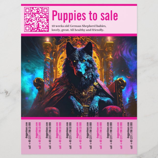 Panfleto do Cão Pastor Alemão (Frente)