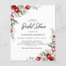 Panfleto do Chá de panela de inverno Elegante para