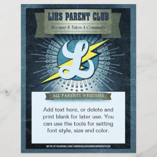 Panfleto do Clube de Pais da LJHS em cores