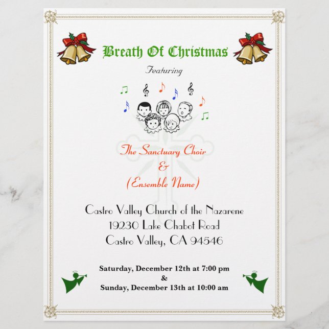 Panfleto do Evento de Natal (Frente)