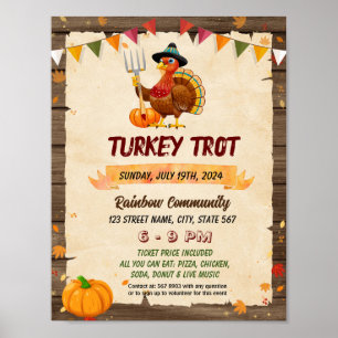 Panfleto do evento Trot da Turquia poster modelo