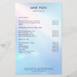 Panfleto do Modern Glow Salon