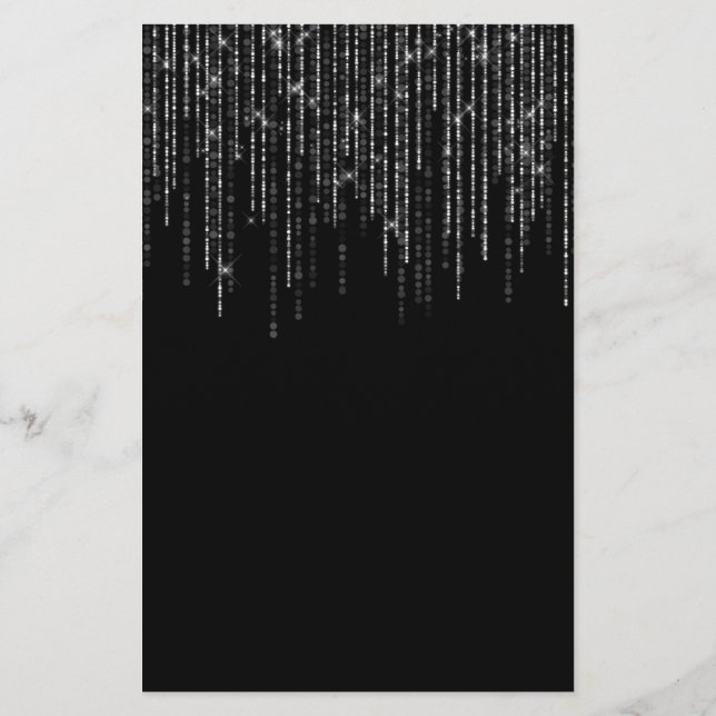 Panfleto do vazio escuro elegante (Verso)