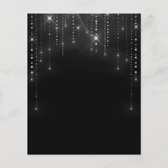 Panfleto do vazio escuro elegante (Verso)