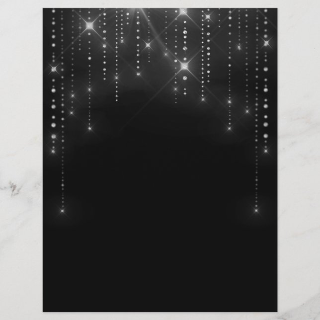 Panfleto do vazio escuro elegante (Verso)