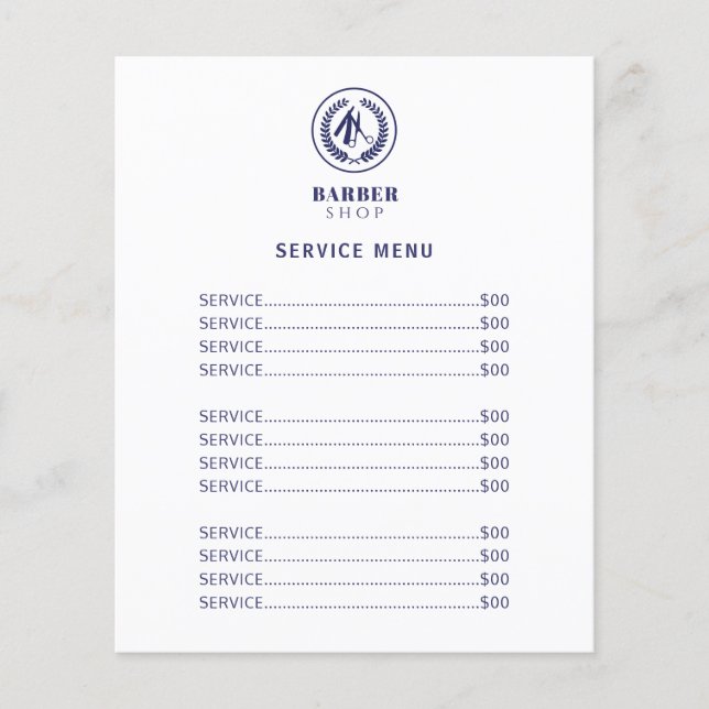 Panfleto dos serviços de preços do salão moderno e (Frente)