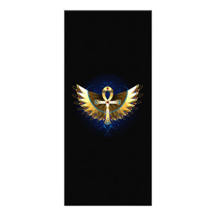 Panfleto Dourada Ankh com Asas