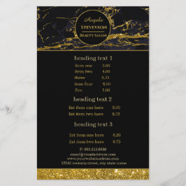 Panfleto Dourado Makeup Artist