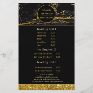 Panfleto Dourado Makeup Artist