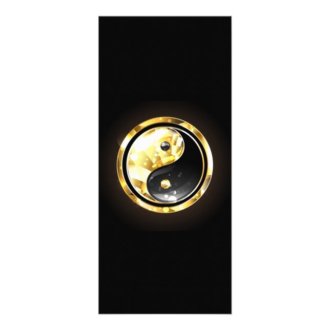 Panfleto Dourado Yin Yang a preto (Frente)