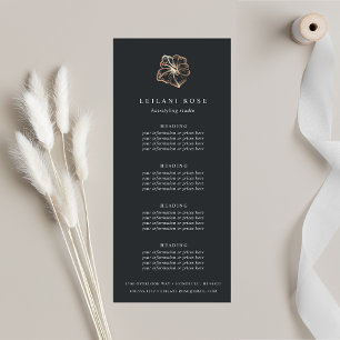Panfleto Elegant Copper Hibiscus Flower Pricing/Services