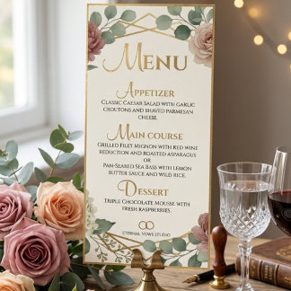 Panfleto Elegant Dusty Rose Geometric Floral Watercolor 