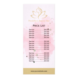 Panfleto Elegant gold and black beauty salon