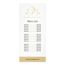 Panfleto Elegant gold and black beauty salon