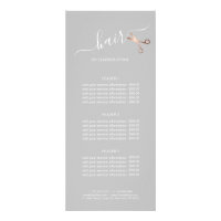 Elegant modern rose gold scissors hairstylist