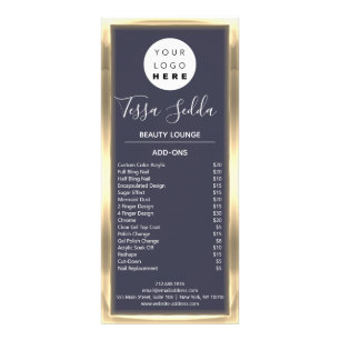 Panfleto Elegante Dourado de Maquiagem de Cabelo 