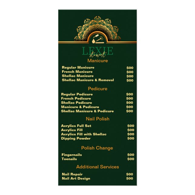 Panfleto Elegante e Classy Nail Tech (Frente)