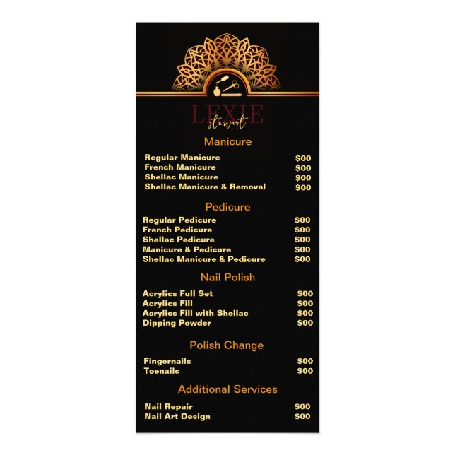 Panfleto Elegante e Classy Nail Tech (Frente)