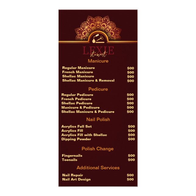 Panfleto Elegante e Classy Nail Tech (Frente)