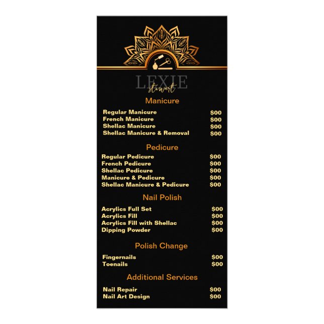 Panfleto Elegante e Classy Nail Tech (Frente)