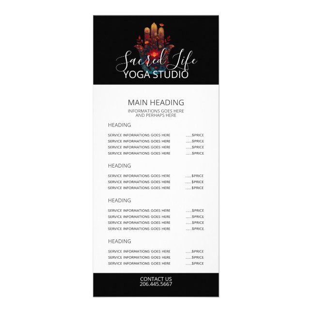 Panfleto Ember Lotus | Design do Hamsa Hand (Frente)