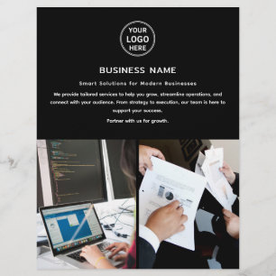 Panfleto Empresarial Profissional de Foto com Logo