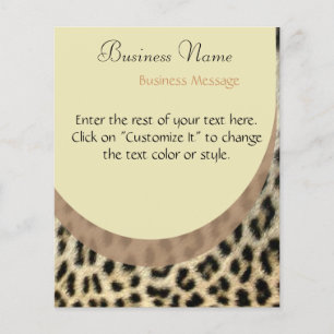 Panfleto Estampa de Leopardo