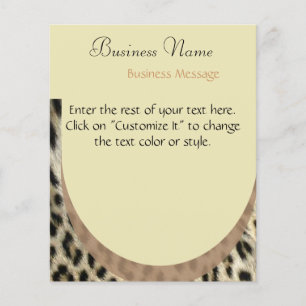 Panfleto Estampa de Leopardo