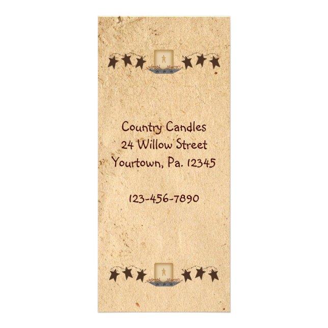 Panfleto Estrelas enferrujadas e Placa de Rack de Vela (Frente)