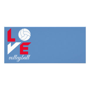 Panfleto Eu amo o voleibol
