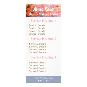 Panfleto * Excitante Abstrato Azul Rosa Dourado