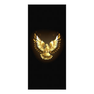 Panfleto Faux Gold Foil Peace Dove em Preto