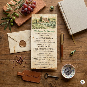 Panfleto Fim de Semana de Casamento em Vinícola da Toscana