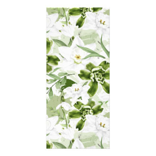 Panfleto Flores de Aquarela Branca 2