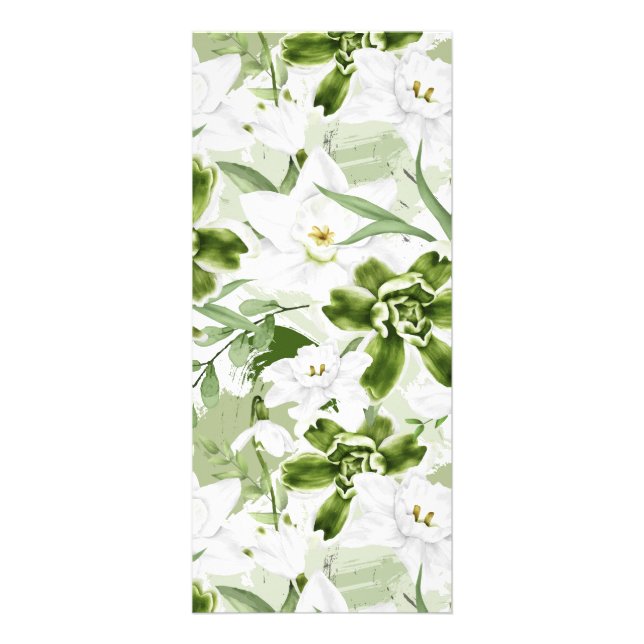 Panfleto Flores de Aquarela Branca 2 (Frente)