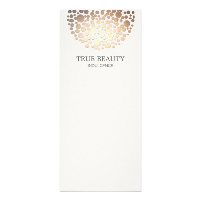 Panfleto Folha de Ouro Elegante Olhar Círculos De Branco (Frente)