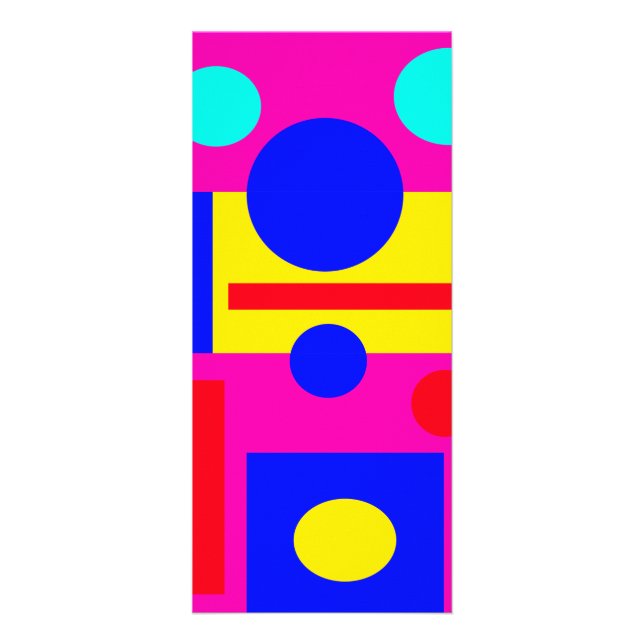 Panfleto Formas geométricas coloridas (Frente)