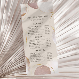 Panfleto Formas Modernas de Luxo em Aquarela Abstrata Doura