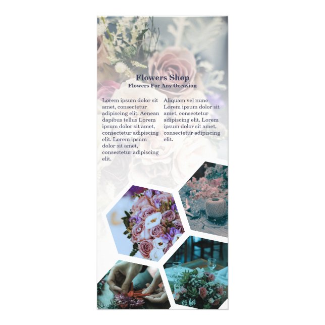 Panfleto Foto personalizada de informações do Florist Servi (Frente)